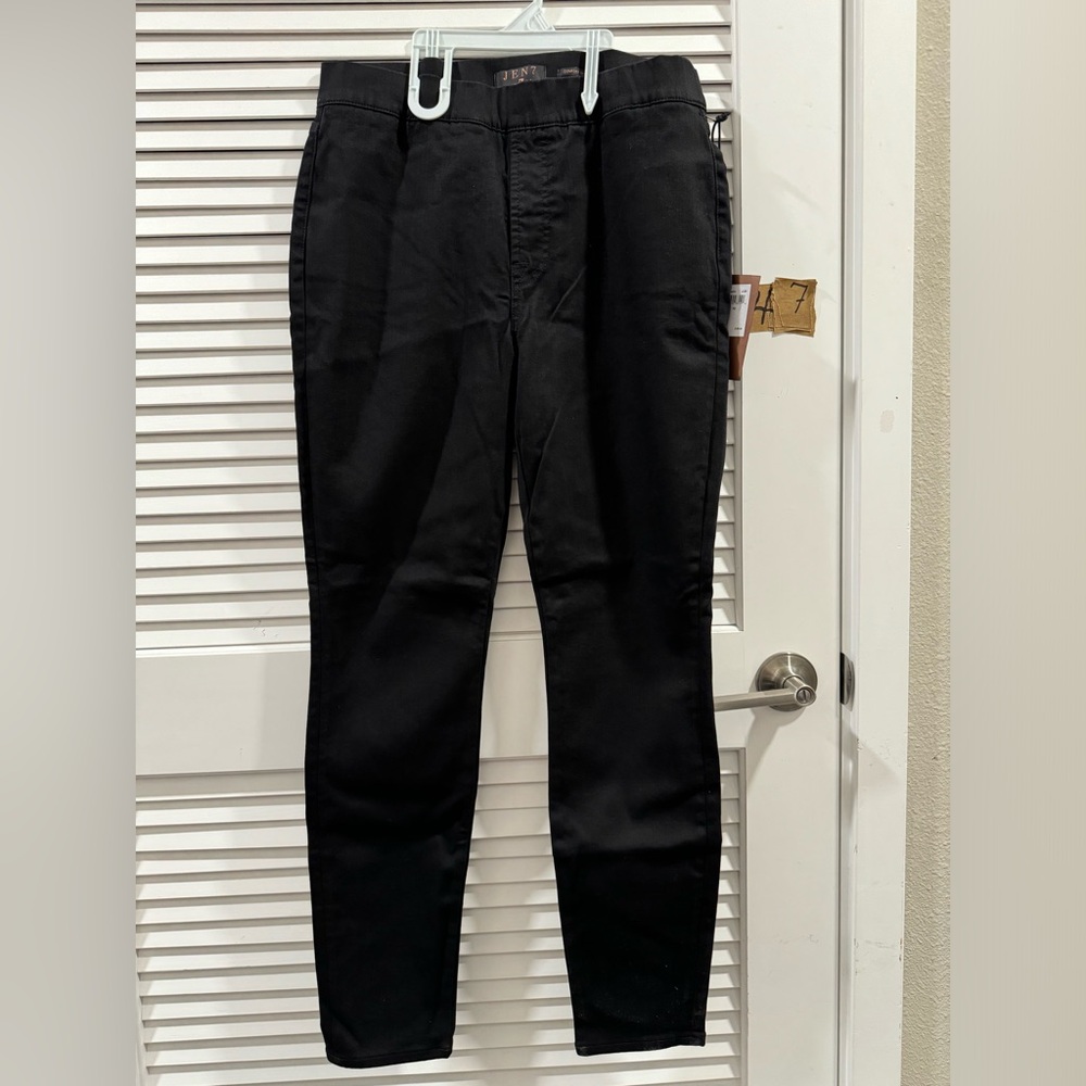 Jen7 by seven for mankind black denim pull on pants size 10